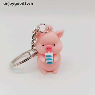 Móc khóa hình heo con / heo con / áo mưa dễ thương