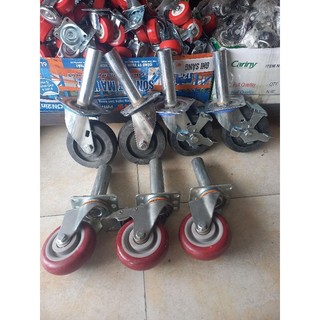 Lẻ 1 Bánh xe dàn giáo 100mm,125mm ống phi 32 hàng đẹp