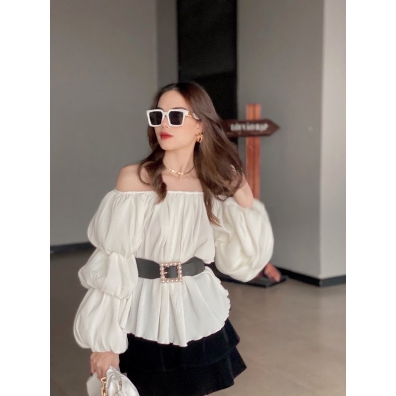 Pass áo trễ vai tay bồng