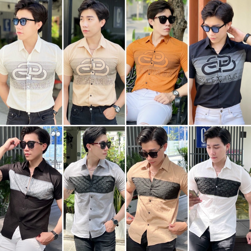 💥Áo sơ mi nam họa tiết tay ngắn ❤️FREESHIP❤️ sơ mi nam chất đũi mềm mịn thoáng mát thời trang cao cấp
