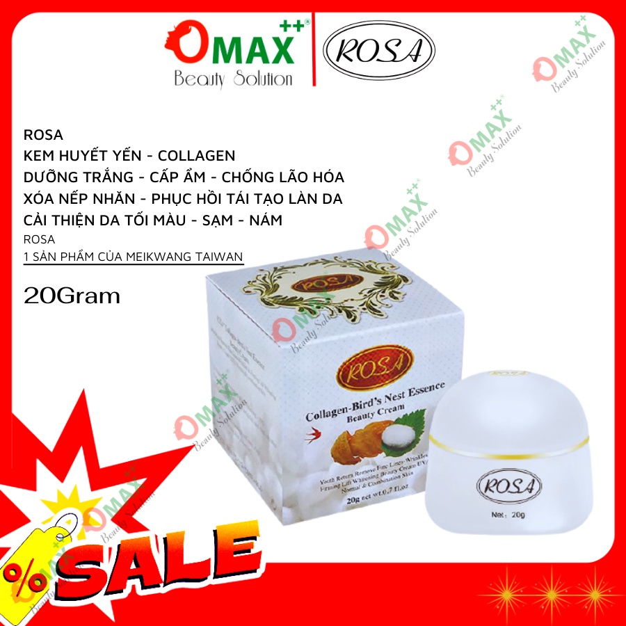 KEM ROSA COLLAGEN YẾN - COLLAGEN BIRD'S NEST ESSENCE BEAUTY CREAM 20 ( HÀNG CHÍNH HÃNG )