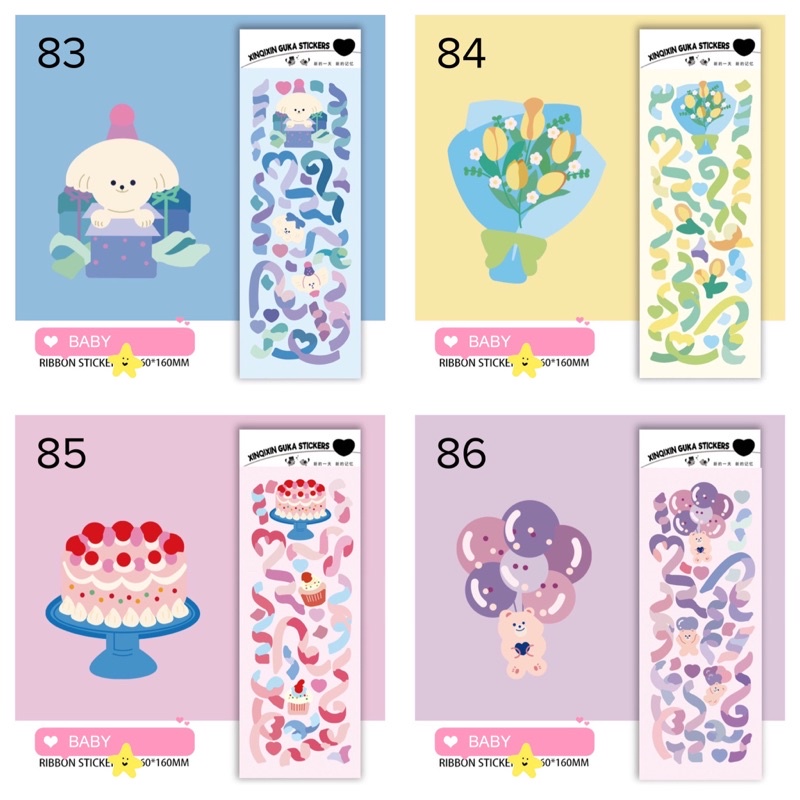 Sticker ruby băng Trang trí toploader