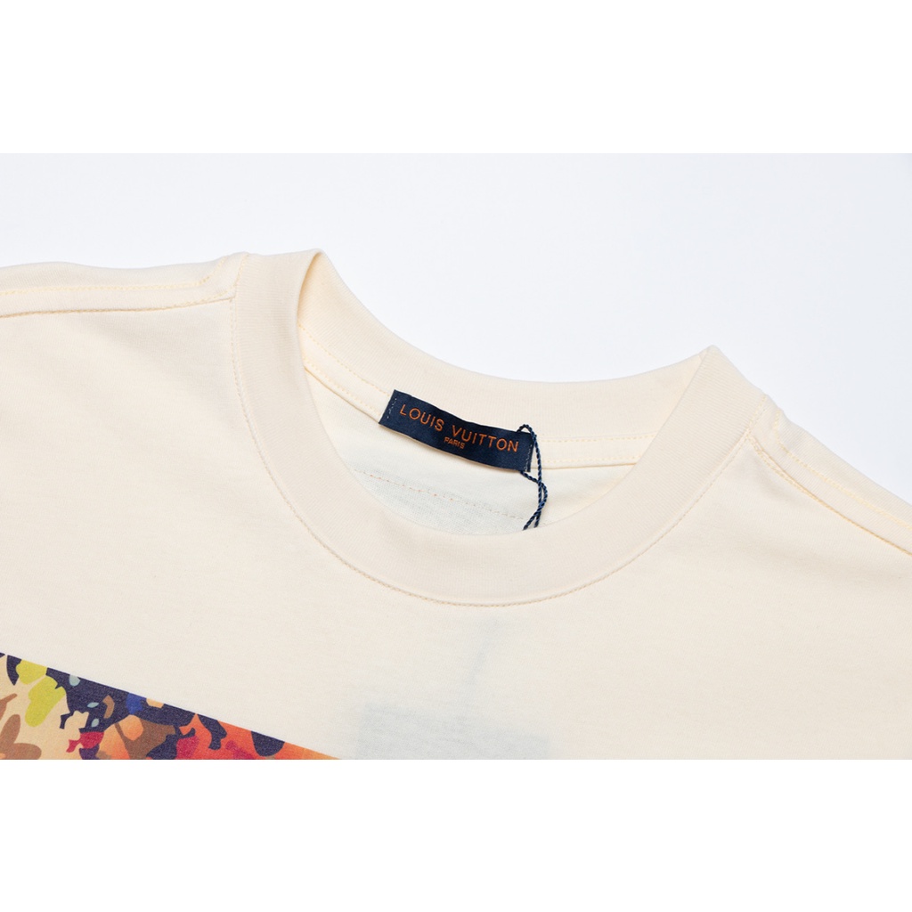 Mới Áo Thun Tay Ngắn Chất cotton Hoạ Tiết Hoa Thiết Kế Oversized Cho Nữ