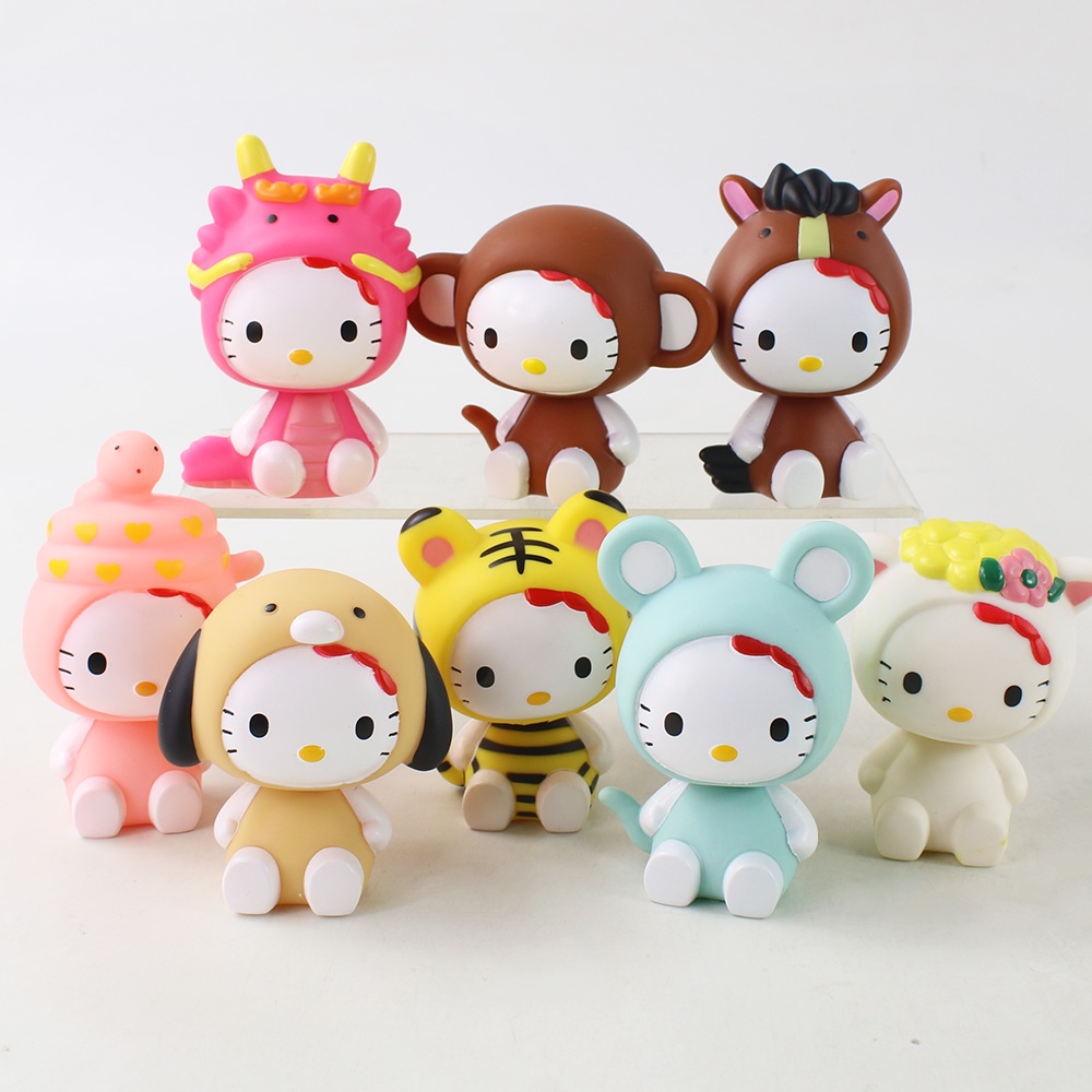 Mô Hình Hello Kitty Lắc Đầu Bằng PVC 9-11cm