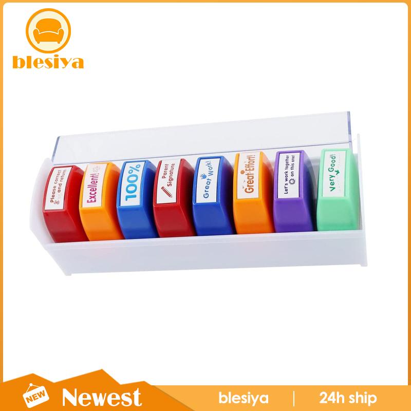 Bộ 8 Con Dấu In Nhiều Màu Sắc Dùng Làm Phần Thưởng Cho Giáo Viên