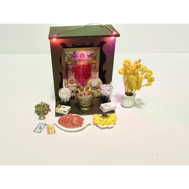 set mô hình bàn thờ thần tài