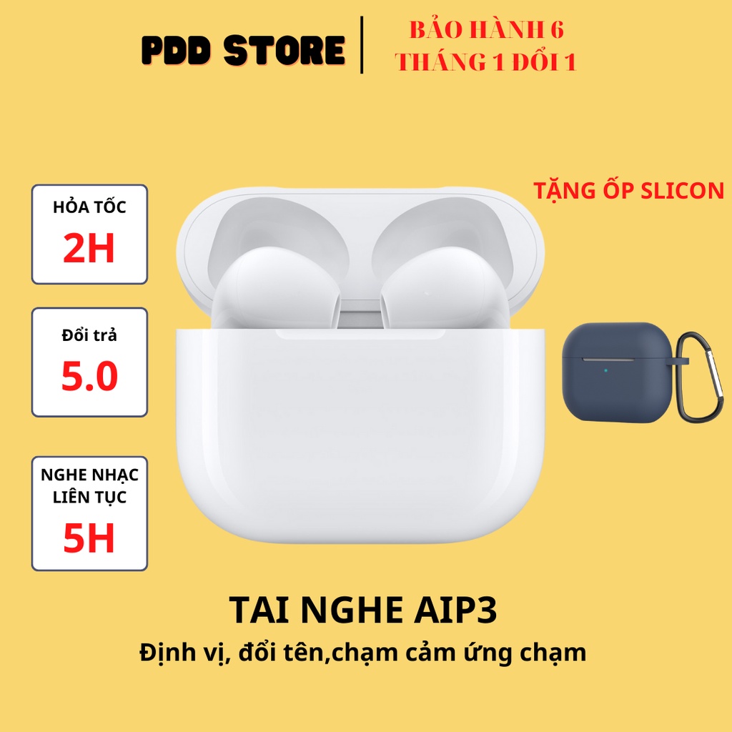 Tai Nghe Bluetooth Không Dây EP3 Cảm Biến Đa Điểm, Định vị Đổi Tên Sạc Không Dây Pin Trâu Tương Thích Các Máy Điện Thoại