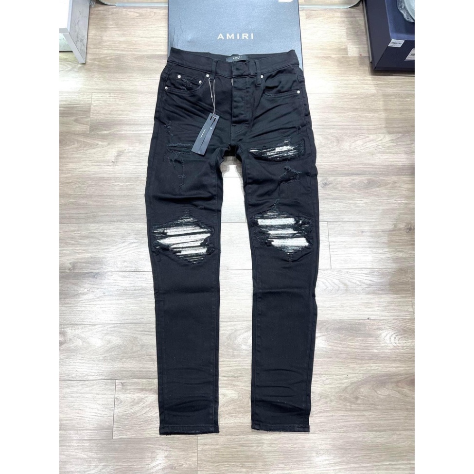 Quần jean nam Xanh Đen Trắng Đen, Quần bò nam cá tính phom xuông cao cấp top xu hương 2023 | BigBuy360 - bigbuy360.vn