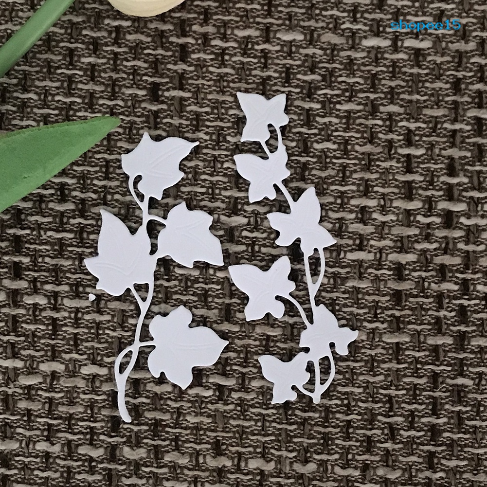 Khuôn Cắt Giấy Kim Loại Hình Lá Cây 15 Ngăn