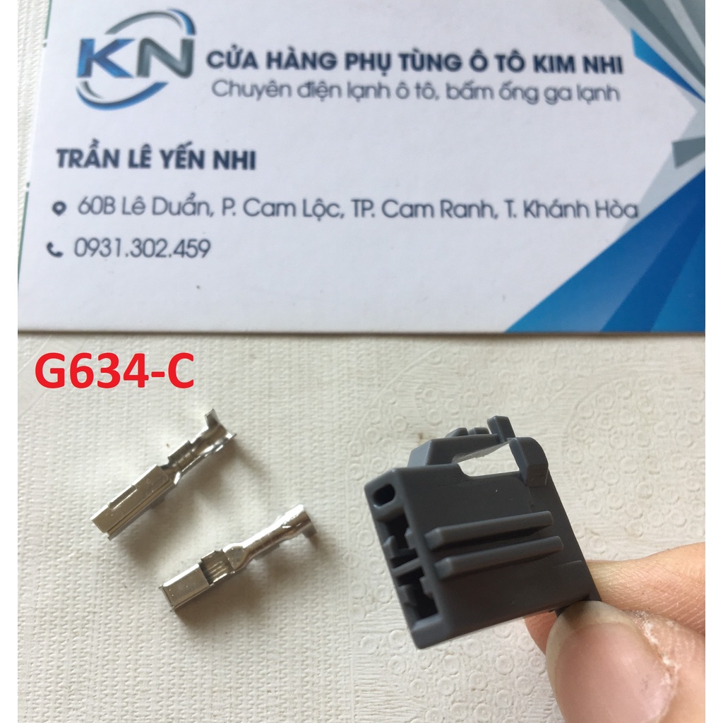 G634-Giắc cắm Đầu nối xe hơi màu xám 2 lỗ 2.2mm