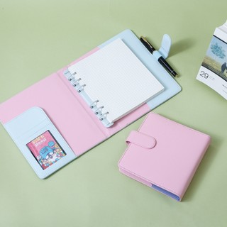 (Video) Sổ Planner da PU B6/B5 vuông màu Pastel
