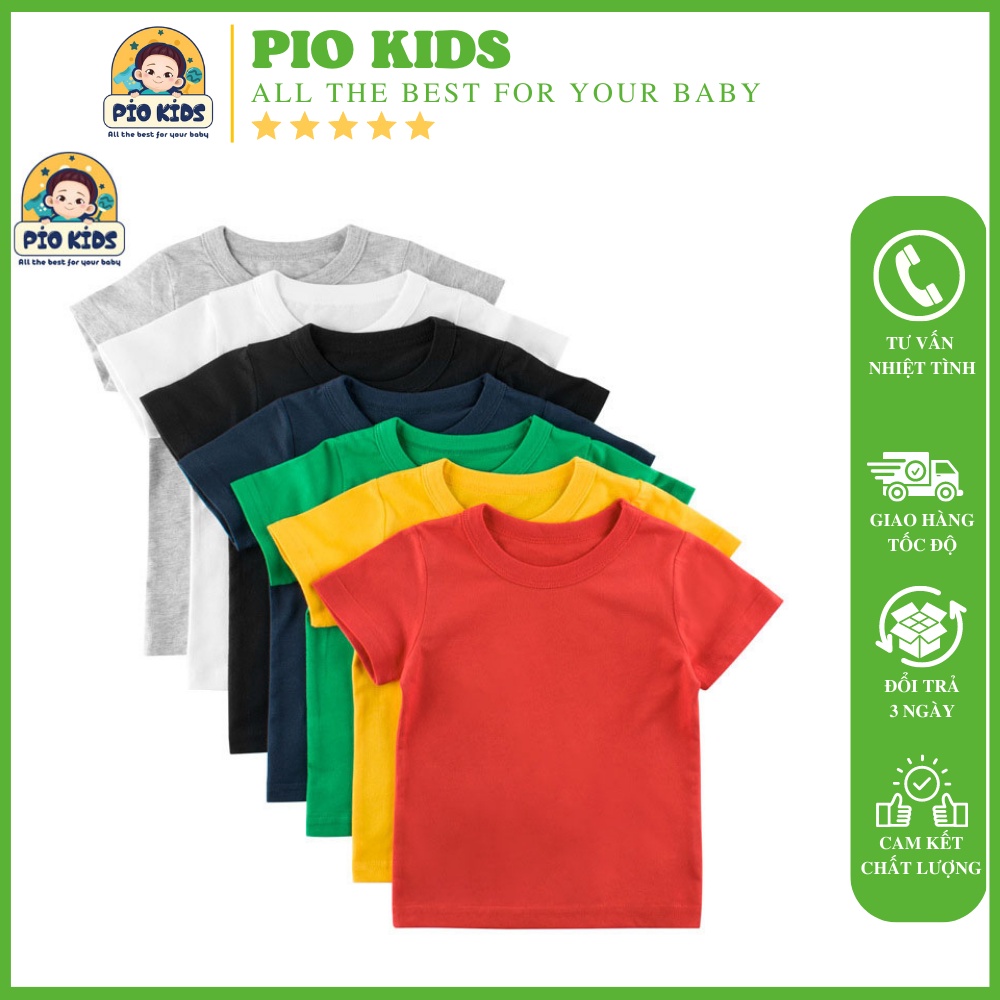 Áo phông bé trai/bé gái cao cấp PiOKids 100% Cotton dành cho bé từ 1 - 8 tuổi (BST_AT_05)
