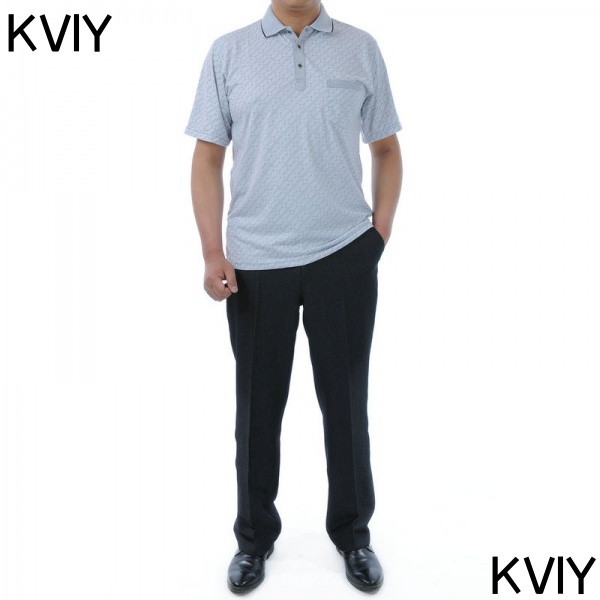 Áo Thun Ngắn Tay Dáng Rộng Có Túi Thời Trang Mùa Hè Giản Dị Dành Cho Đàn Ông Trung Niên