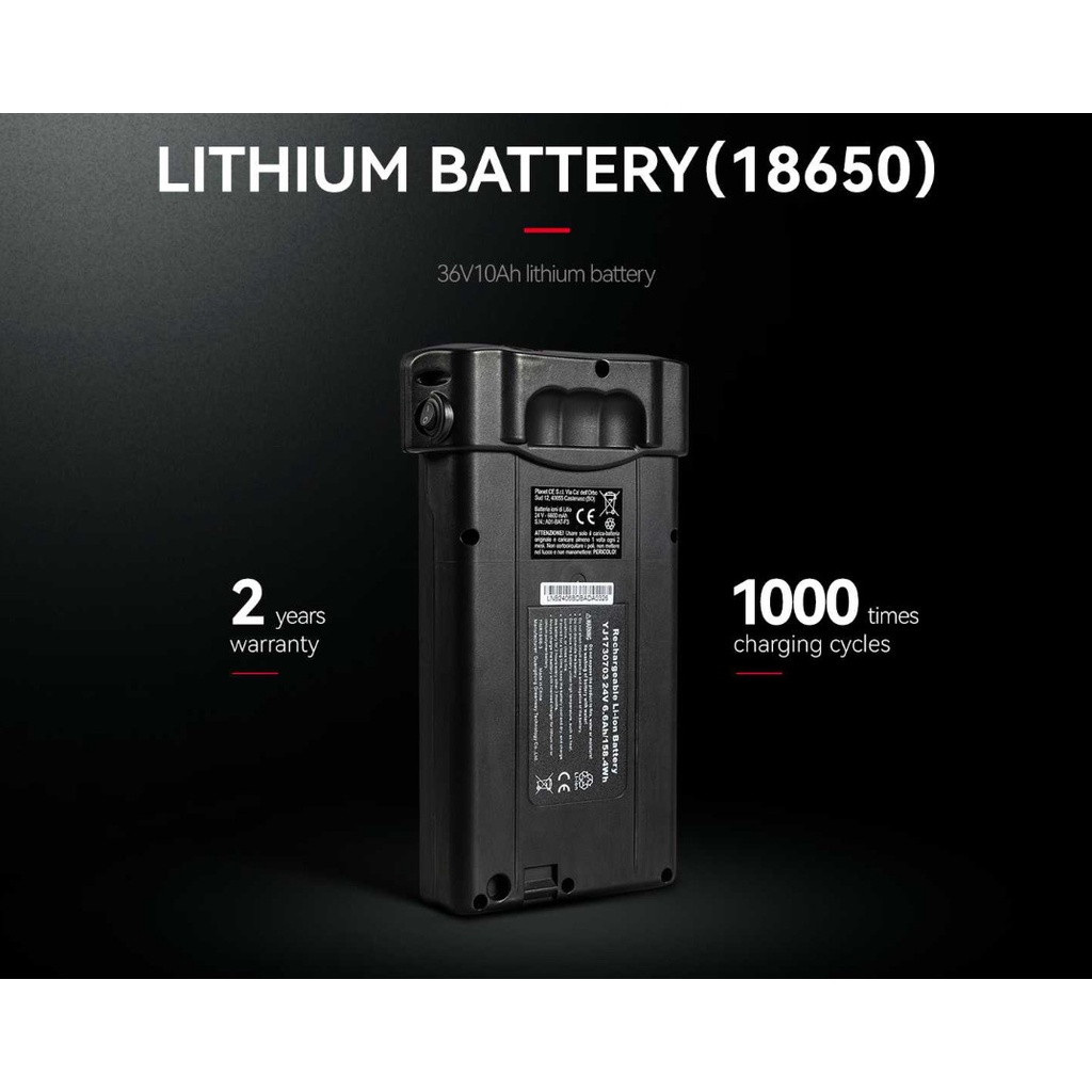 Xe đạp điện trợ lực, Pin lithium cao cấp tiêu chuẩn Châu Âu LNC06