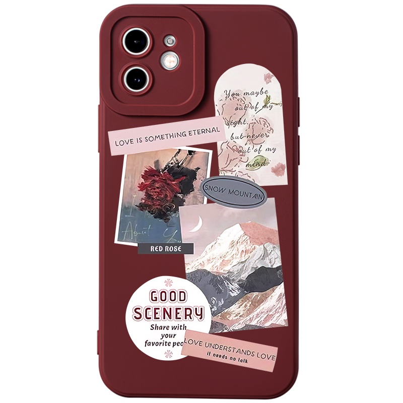 Ốp lưng JURSUE dễ thương đẹp độc lạ vintage mềm Cho iPhone 14 13 12 11 Pro Max SE 2020 X XR XS 8 7 ip 6S 6 Plus kute XYH1141