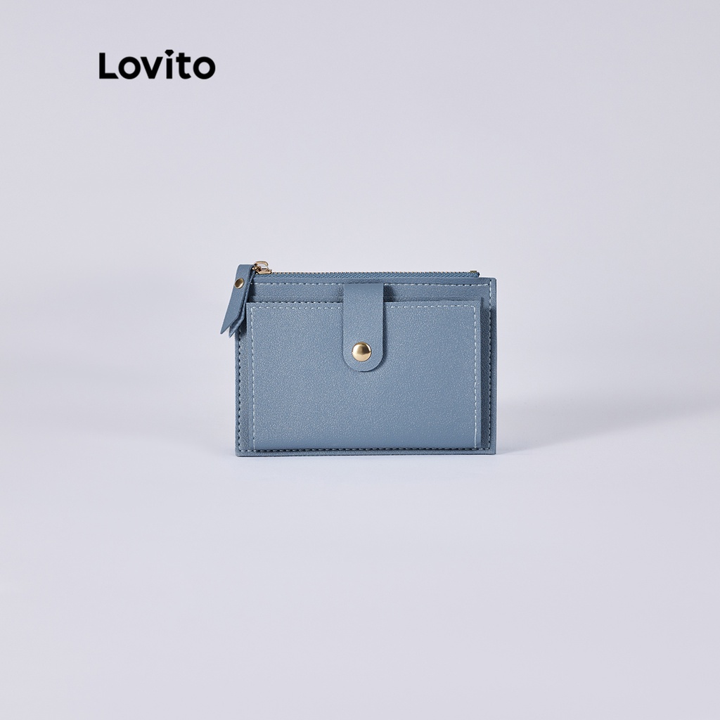 Túi nữ LOVITO bằng PU màu trơn kéo khóa thanh lịch L38BA29 (màu hồng)