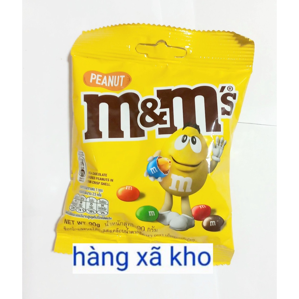 Socola M&M's nhân đậu phộng /sữa 90g gói ,date: 8-2023