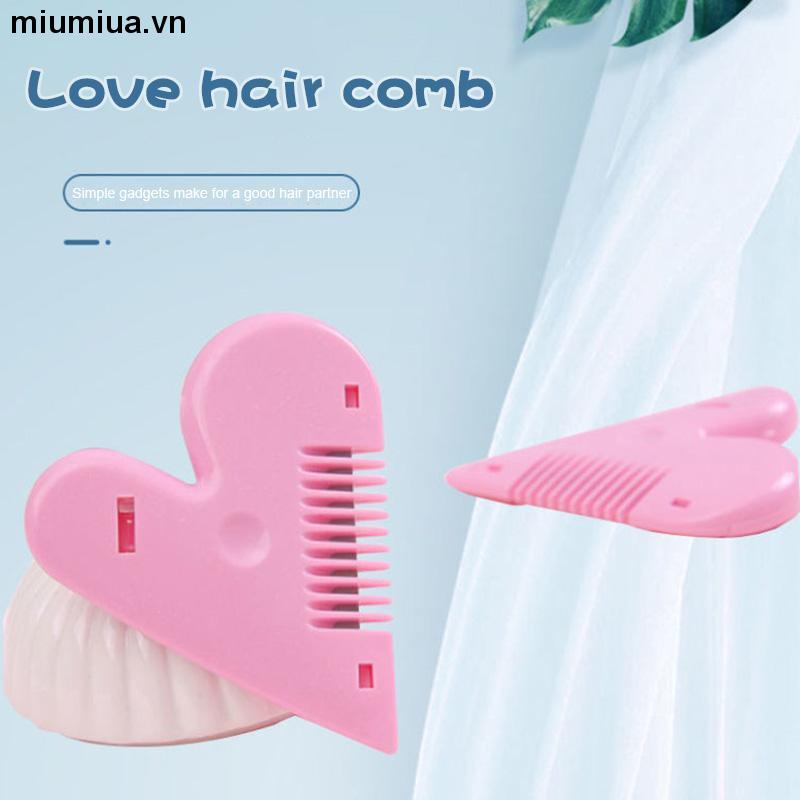 miumiuaLược Tỉa Tóc Mini Hình Mini Tim Cho Bé, Cắt Tóc Mái Cho Nam Nữ Tiện Lợi An Toàn