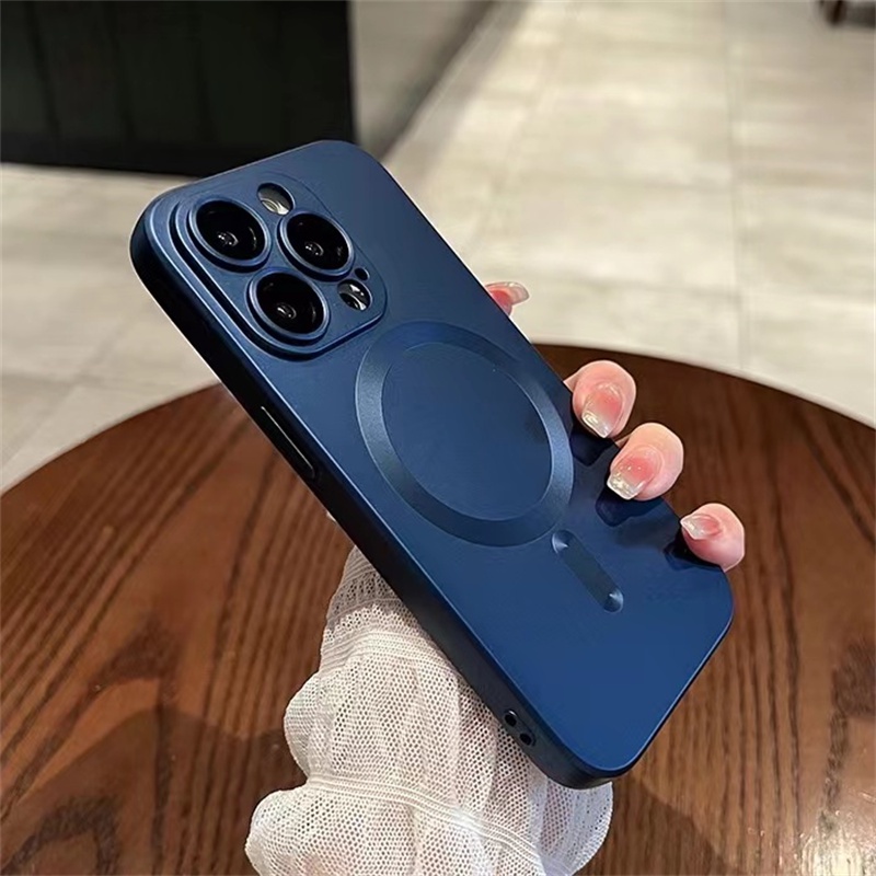 Ốp Điện Thoại Mặt Gương Từ Tính Bảo Vệ Toàn Diện Chống Bụi Cho Iphone14 13 12 11Pro Max