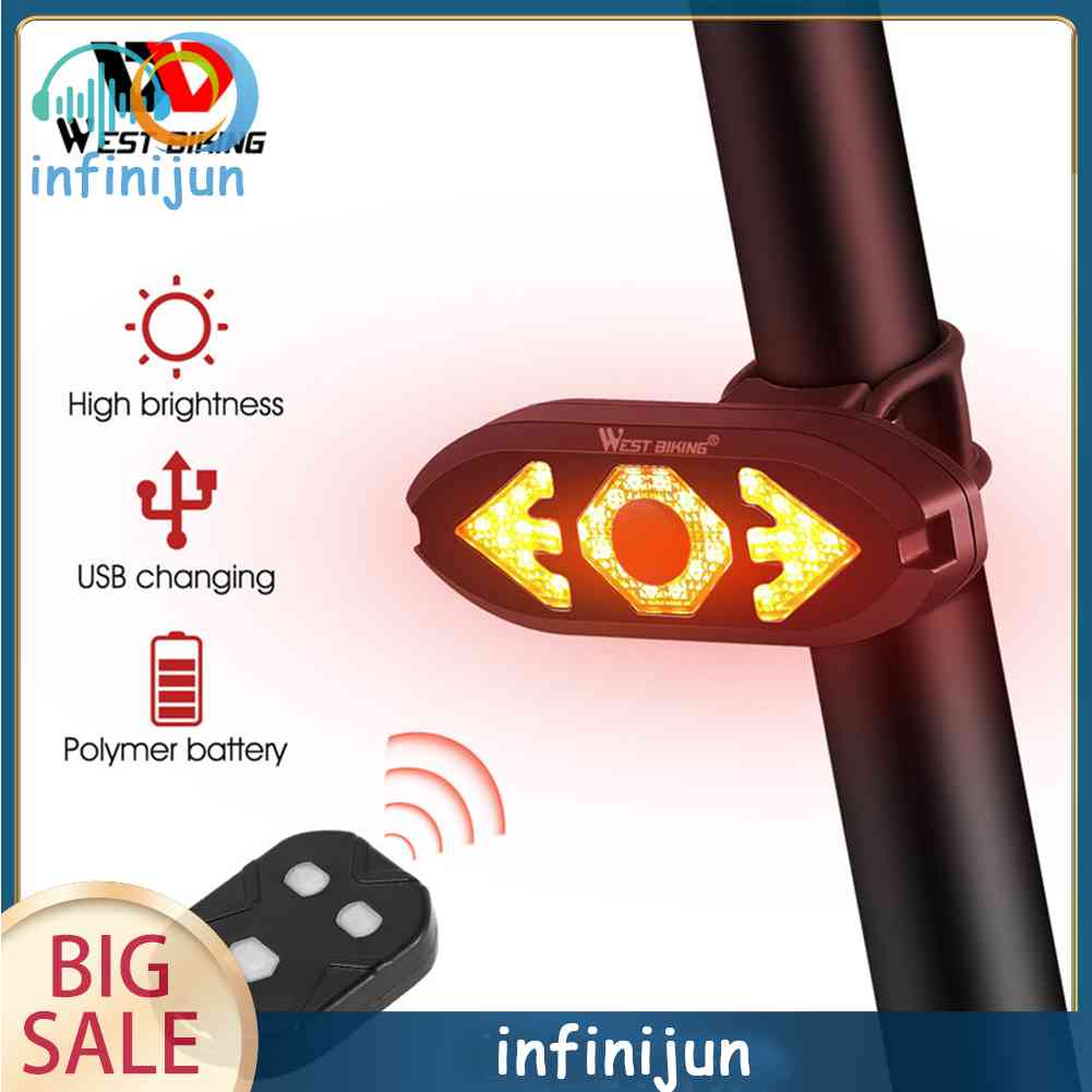 Đèn LED Tín Hiệu Đuôi Xe Đạp Thông Minh Điều Khiển Từ Xa