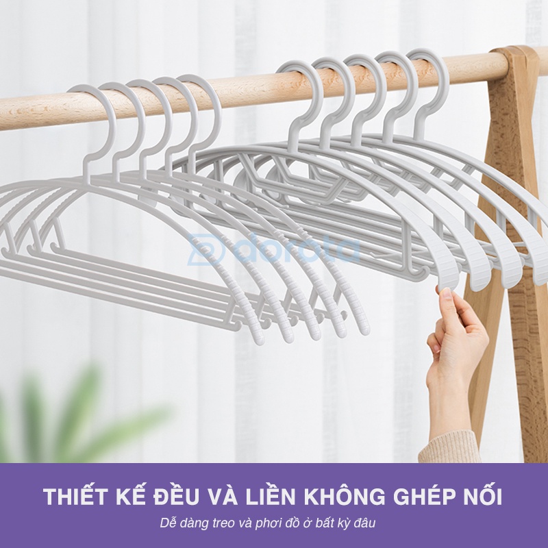 Móc treo quần áo cao cấp DOROTA mắc áo phơi ướt không chống trượt rơi đồ AT