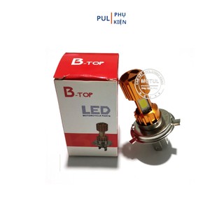 Đèn pha led chân H4 3 tim cho xe máy Wave Dream Sirius...