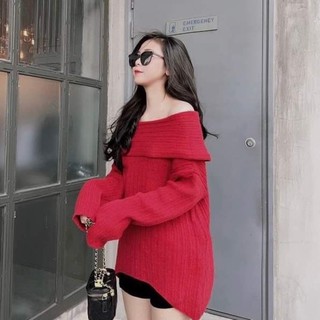 Áo len trễ vai giấu quần sang chảnh Aimee closet