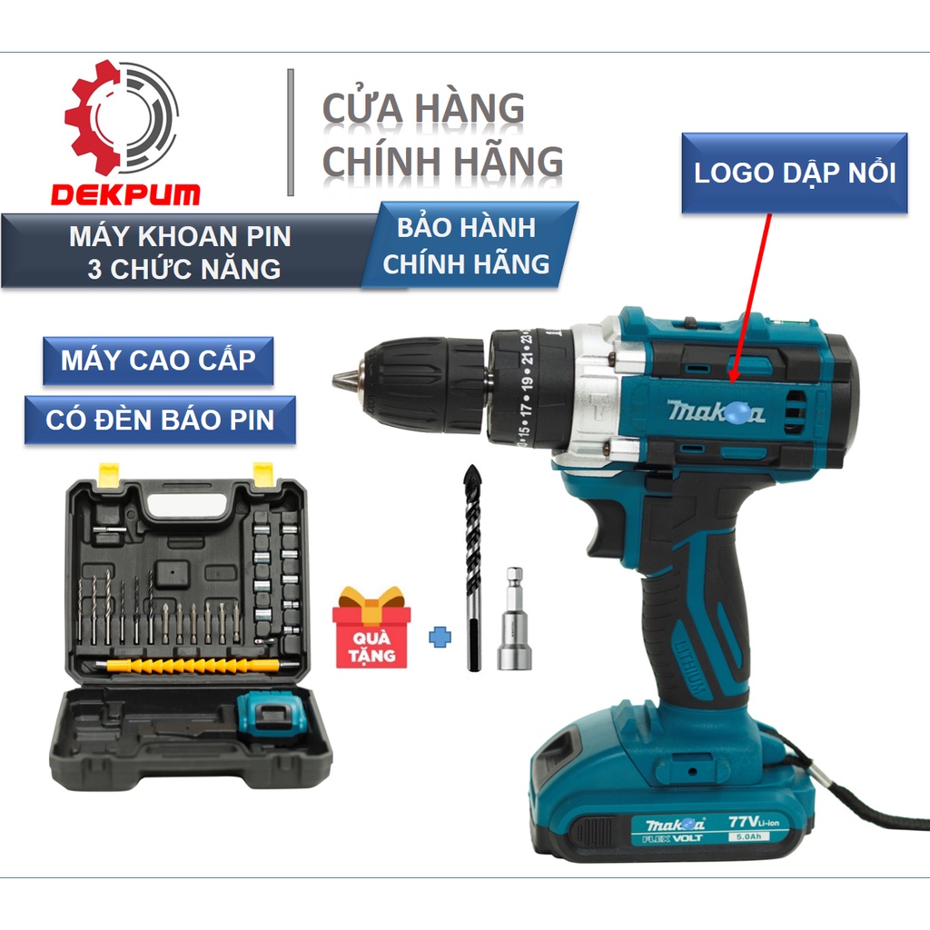 Máy khoan pin | Máy khoan pin đă năng 77v | Lõi đồng 100% | Khoan Tường | Bắn Vít | Khoan Gỗ...