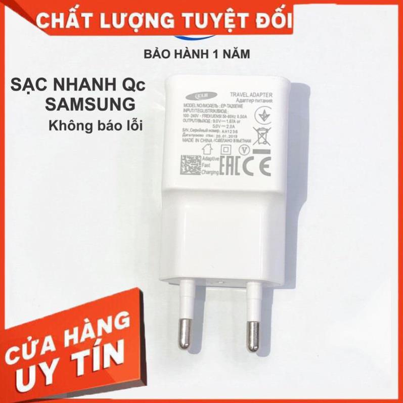Củ sạc nhanh dành cho Samsung có công nghệ Fast chager Qc 3.0, không kén máy. BH 6 tháng 1 đổi 1