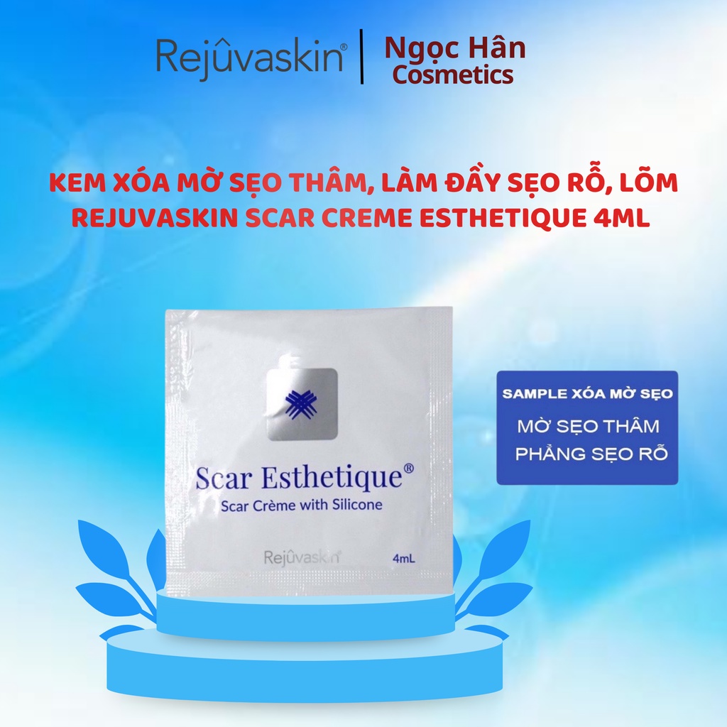 Sample Kem xóa Sẹo Thâm, lấp đầy Sẹo Rỗ, Sẹo Lõm Scar Esthetique 4ml của Rejuvaskin- Làm mờ sẹo nhanh chóng - ngochan