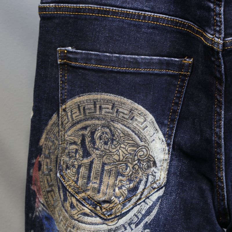 Quần Jeans Dài In Họa Tiết Graffiti Thời Trang Thu Đông Phong Cách Đường Phố Mới Cho Nam