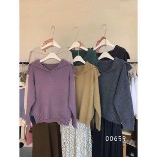 Áo len cổ bẻ nhiều màu