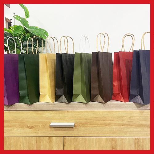 10 TÚI KRAFT 16x23x7.5cm - NHIỀU MÀU