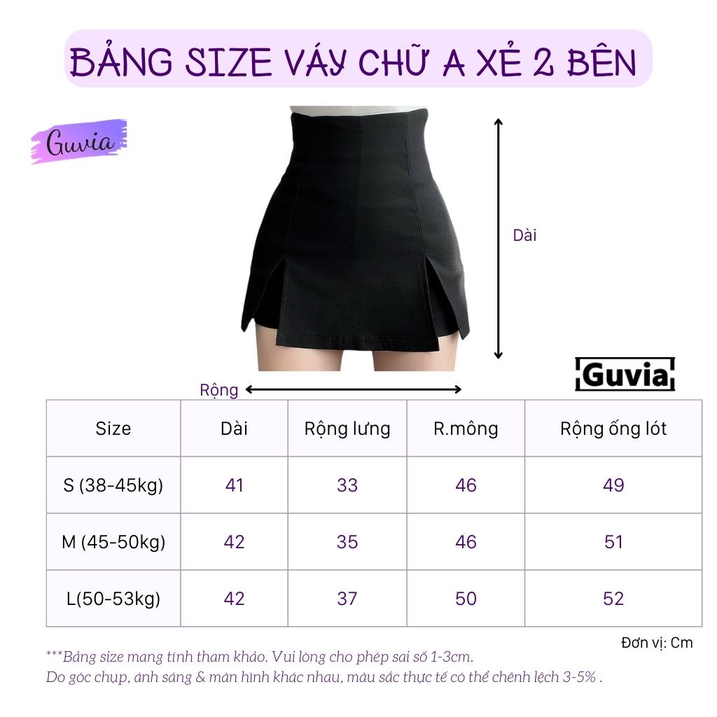 Chân Váy Dáng CHỮ A XẺ 2 BÊN Nữ Thời Trang Hàng Cao Cấp Lưng Cạp Cao Có Lót Trong GUVIA | BigBuy360 - bigbuy360.vn