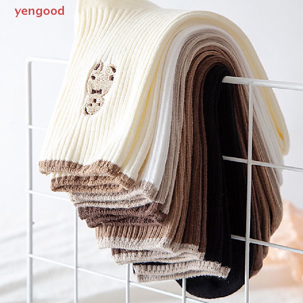 Set 5 Đôi Tất Thể Thao Dài Mềm Mại Thoáng Khí Thời Trang Cho Nữ