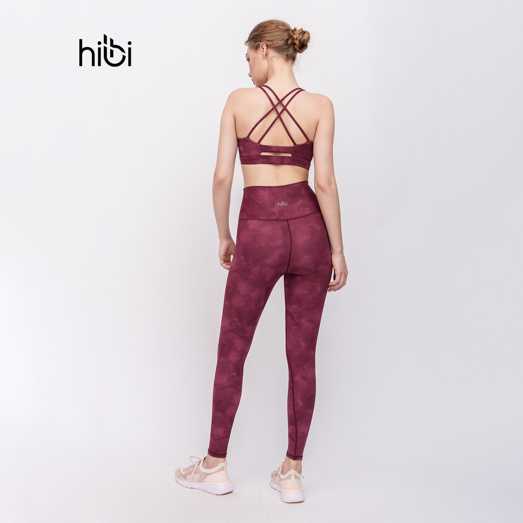 Set Đồ Tập Yoga Gym Hibi Sports H148 Size Mới, Áo Bra 4 Dây Thun Ngang, Kèm Mút Ngực