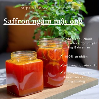 Saffron ngâm mật ong - Hũ 2gram - 300ml - Saffron Tây Á Bahraman Super Negin - nhuỵ hoa nghệ tây - Hàng có sẵn