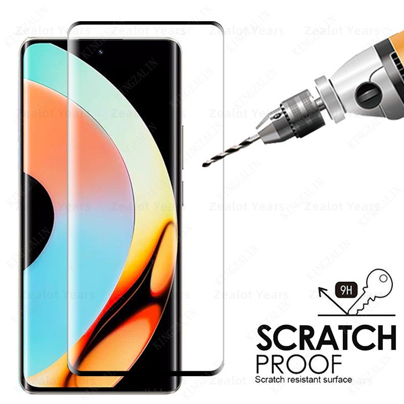 Kính Cường Lực Bảo Vệ Màn Hình Viền Cong 2 Trong 1 Cho Realme 10 Pro Plus Realme 10Pro +
