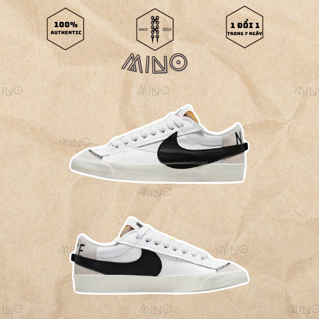 Giày Nike Blazer Low '77 Jumbo White Black