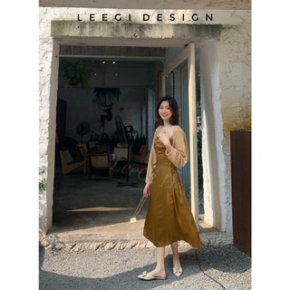 Váy 2 dây lụa đan eo LiLiQiQi By LeeGi hàng thiết kế