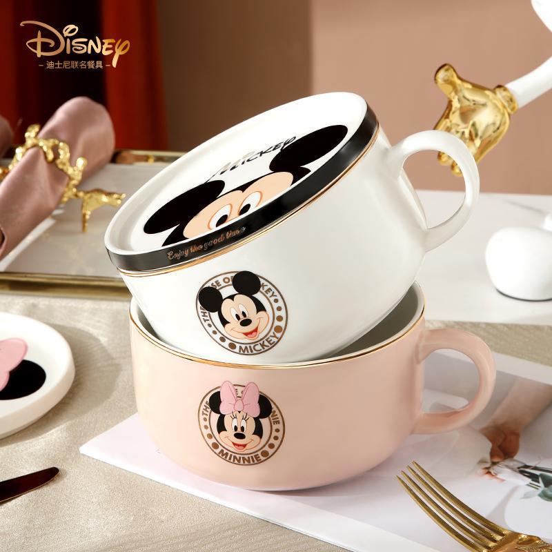 [Disney] Bát mì ăn liền chính thức có tay cầm Bát cơm Salad cỡ lớn Bộ đồ ăn ký túc xá sinh viên Cốc 