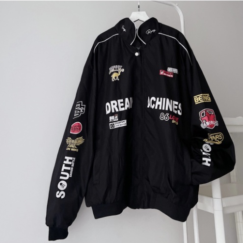 Áo Khoác Vải Dù Vintage In Chữ Dream Achines Phong Cách Racing Cực Chất - AZURA Store