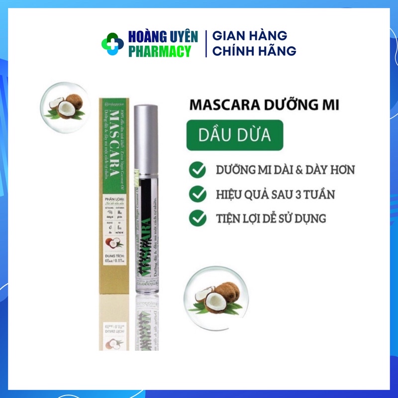 Mascara dưỡng mi dầu dừa Milaganics 5ml