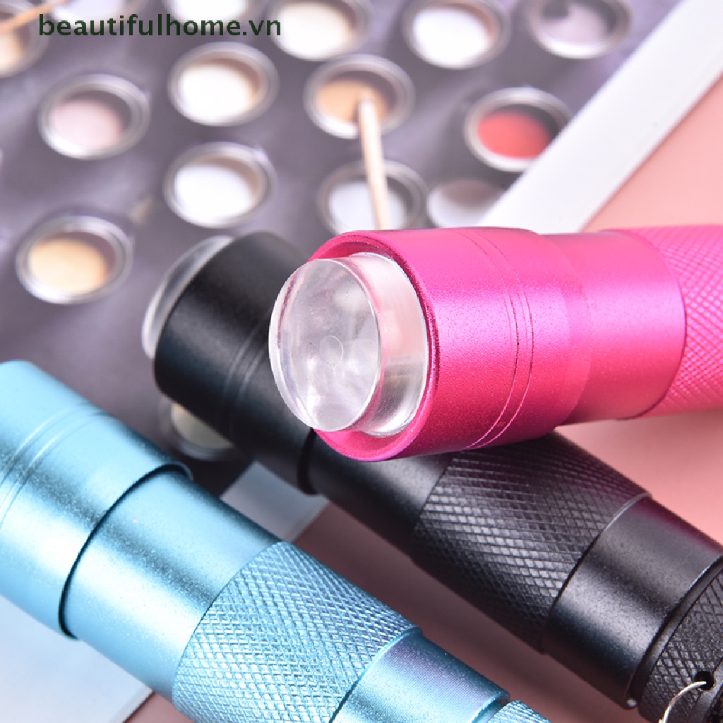 Đèn UV Silicone Nhấn Tay Làm Móng 12 Bóng Led