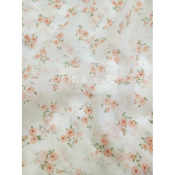 Tơ sống hoa nhí vintage