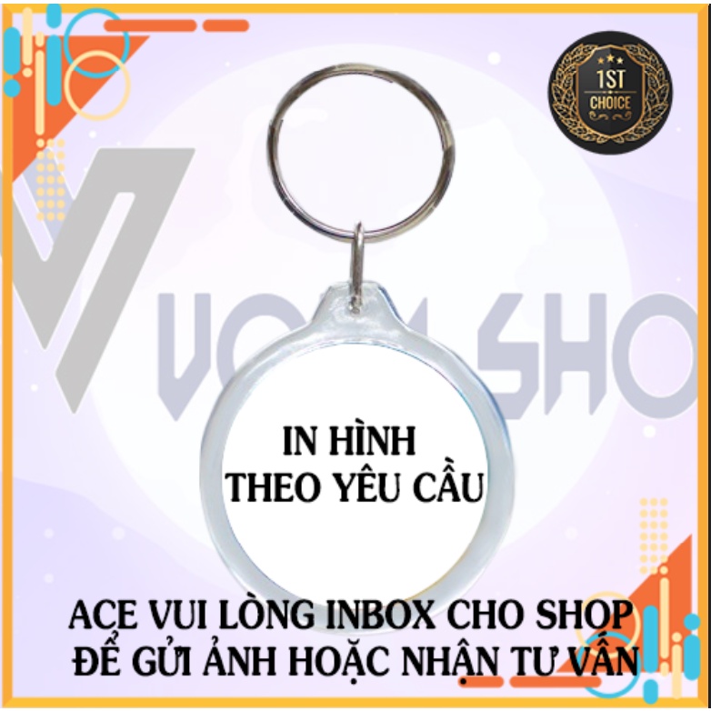 Móc khóa mica IN HÌNH THEO YÊU CẦU- NHẬN IN TỪ 01 CÁI TRỞ LÊN