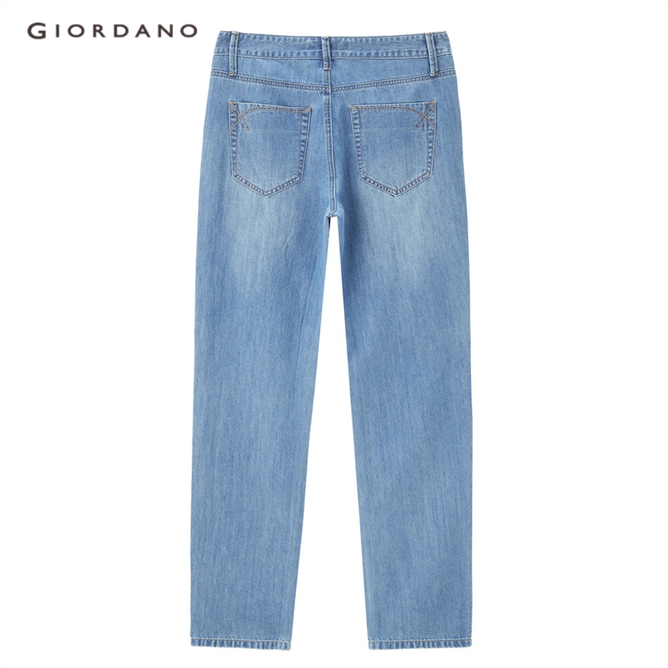 Quần denim GIORDANO 18113001 vải tencel nhẹ thời trang dành cho nam