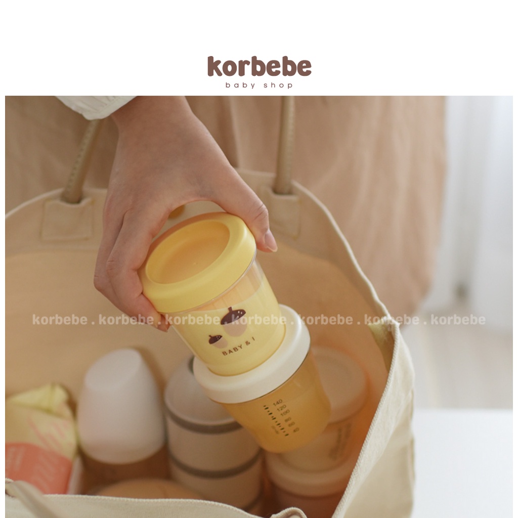 Set 3 hũ trữ đồ ăn dặm cho bé Baby & I Hàn Quốc