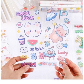 [Có quà tặng kèm] Hình Dán Sticker Trang Trí PVC Siêu Cute