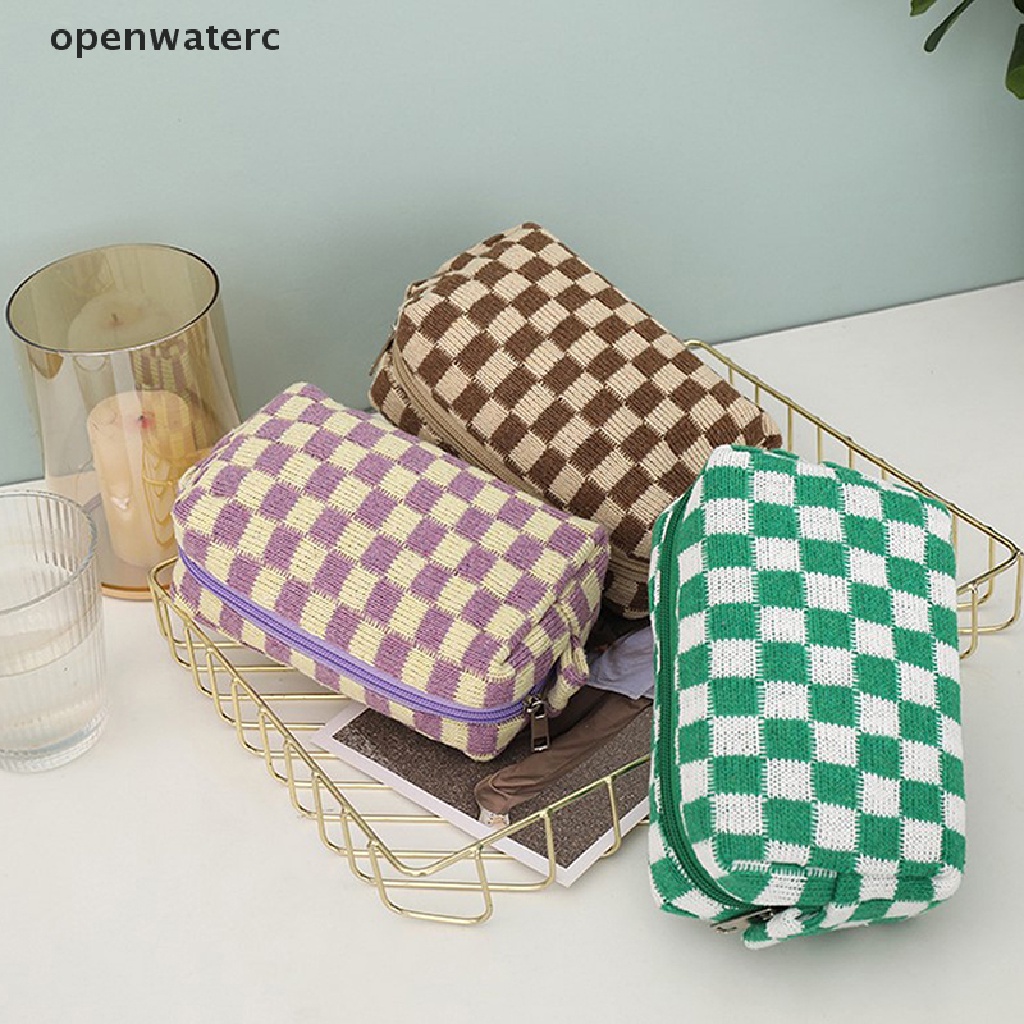 Túi Đựng Bút Dệt Kim Cỡ Lớn Có Khóa Kéo Tiện Dụng